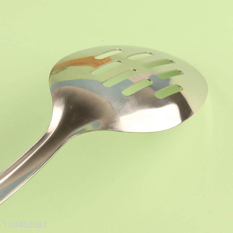 Latest products long handle kitchen utensil slotted spoon