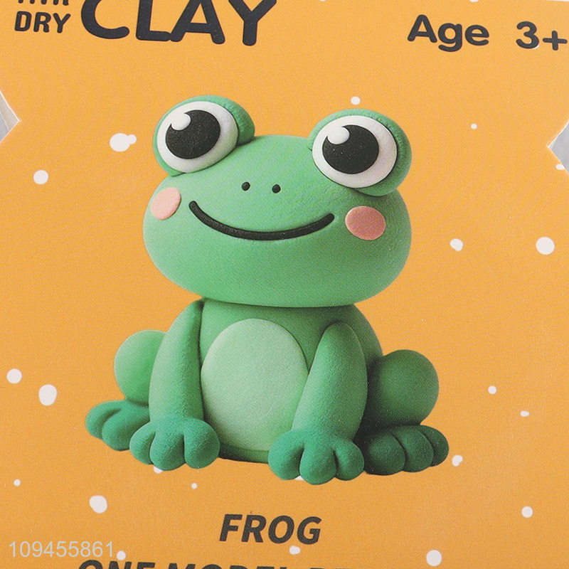 Best quality cartoon frog diy air dry clay toys