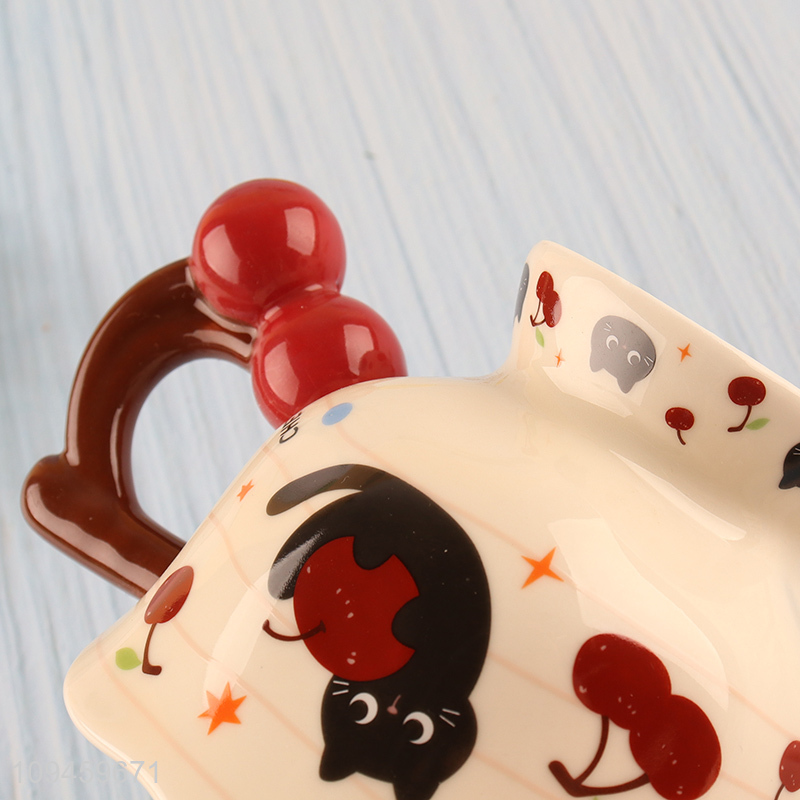 Good selling cartoon cat ceramic water cup wholesale
