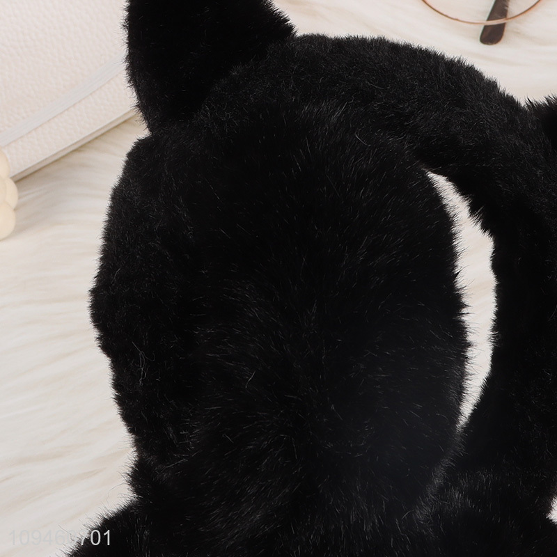 Good price black plush earmuffs ear warmers