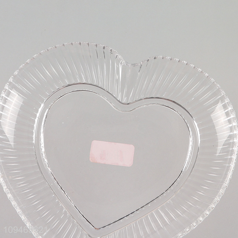 China wholesale clear heart shaped tableware saucer