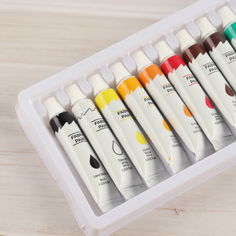 Latest products 12 colors fabric paint set