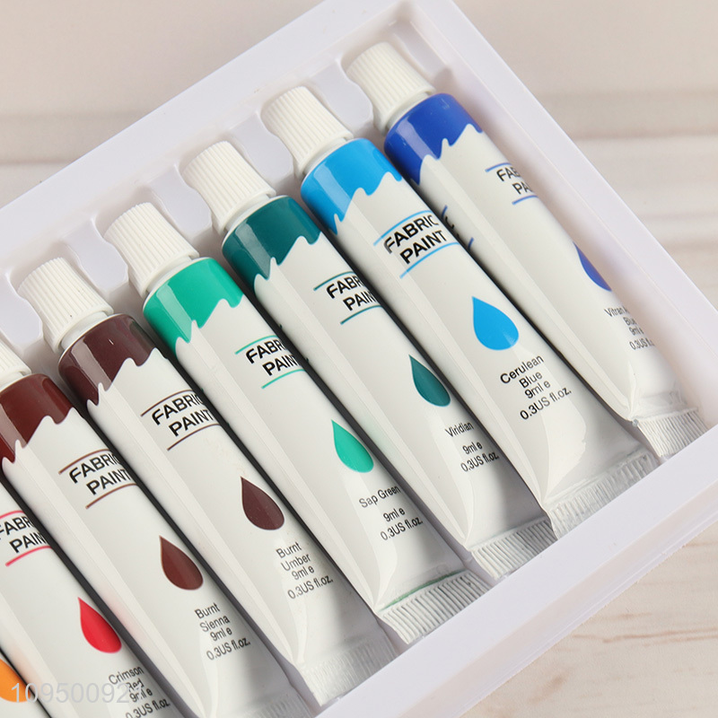 Latest products 12 colors fabric paint set
