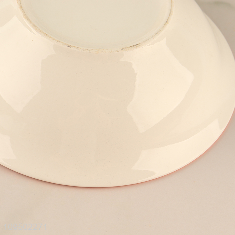 Online wholesale 8 inch printed ceramic bowl for tableware