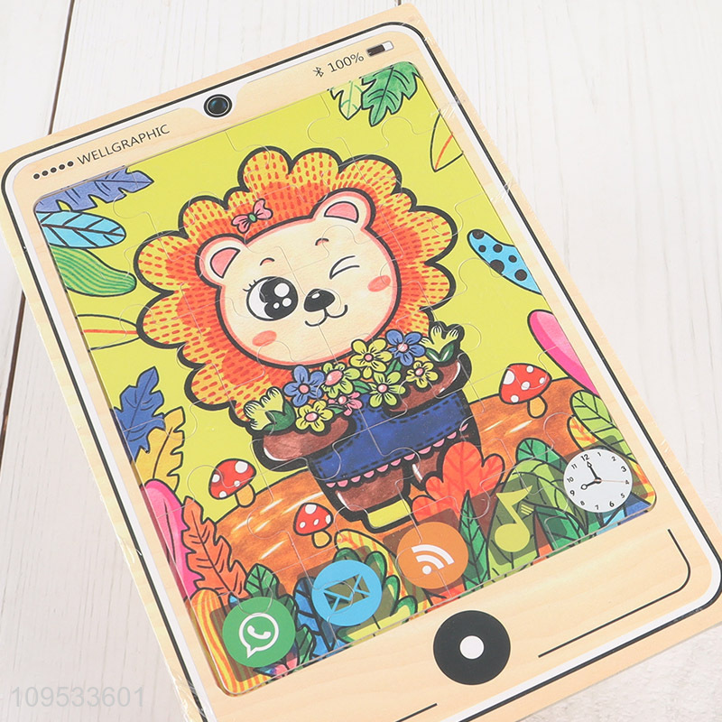 Poplar Cell Phone Shaped Wooden Puzzle Toy