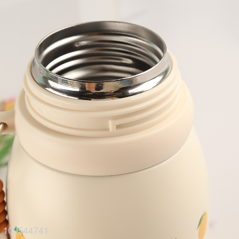 Good Sale Stainless Steel Vacuum Flask With Portable Rope Lanyard